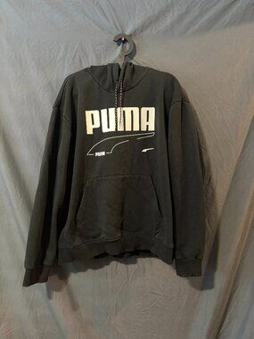 Puma Men's Black Graphic Pullover Hoodie Size XXL